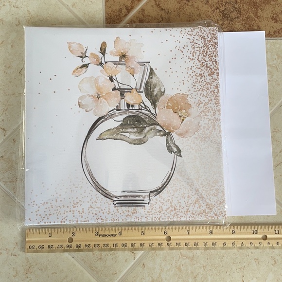 Wall art/painting ~ perfume and flowers - Picture 3 of 5